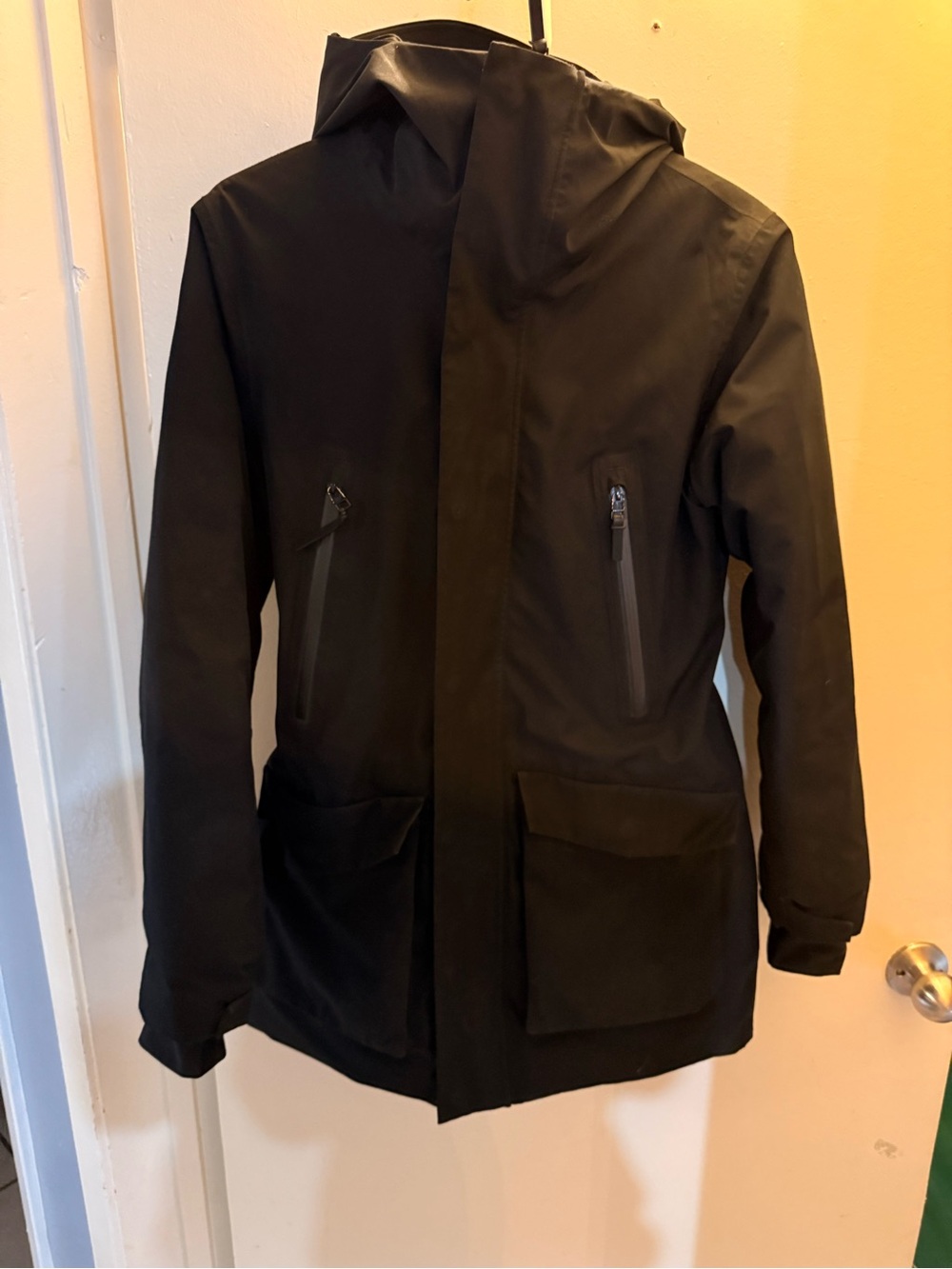TNA Women's Black Hooded Puffer Jacket